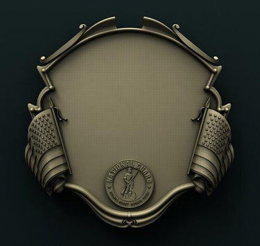 US NATIONAL GUARD PLAQUE 3D STL 3DWave